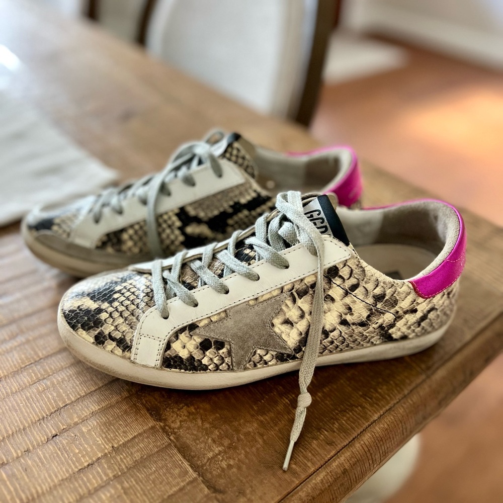 Golden Goose Snake-Effect Superstar Sneakers
Size 38